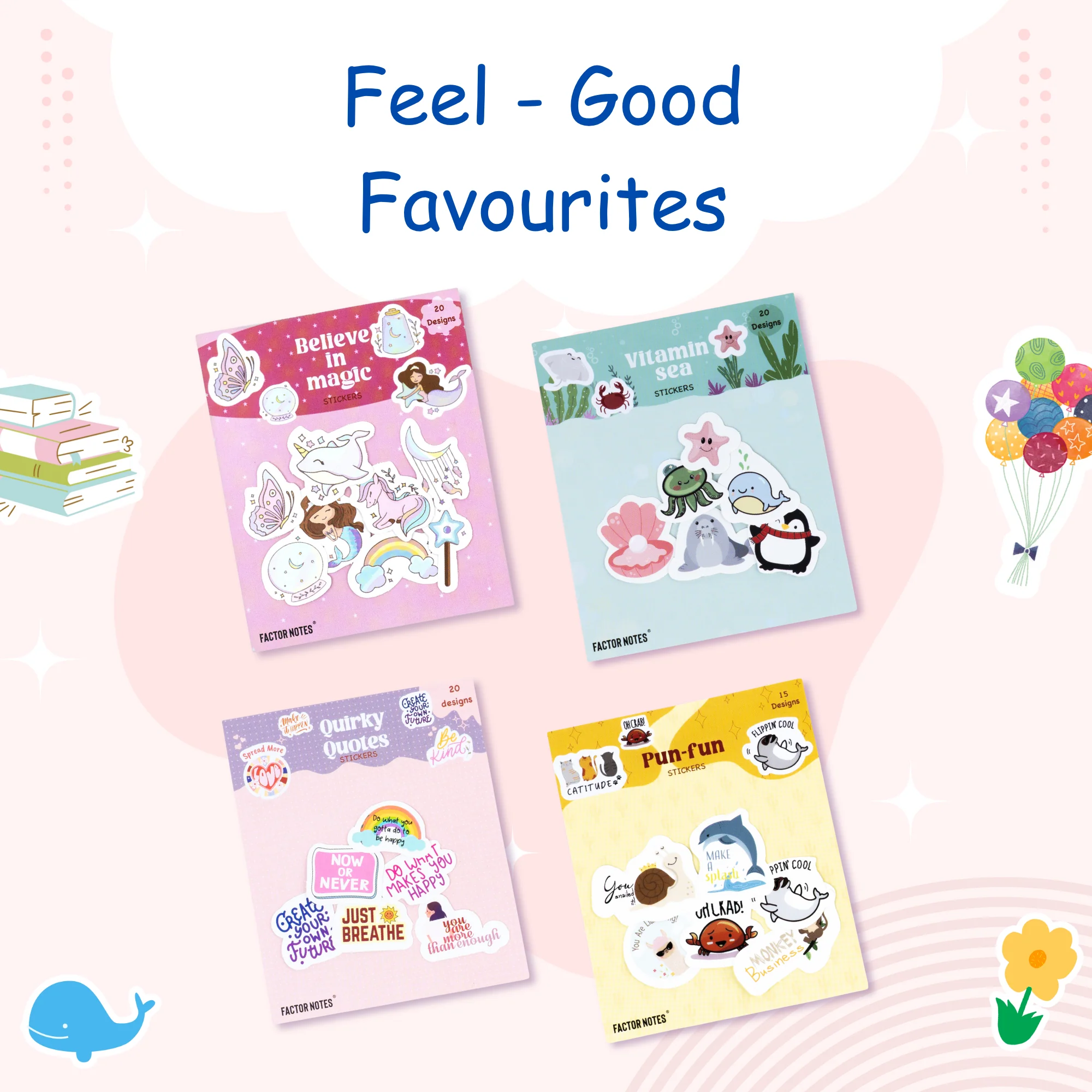 Feel-Good Favourites – Stickers That Spark Joy | Sticker Pack Bundle