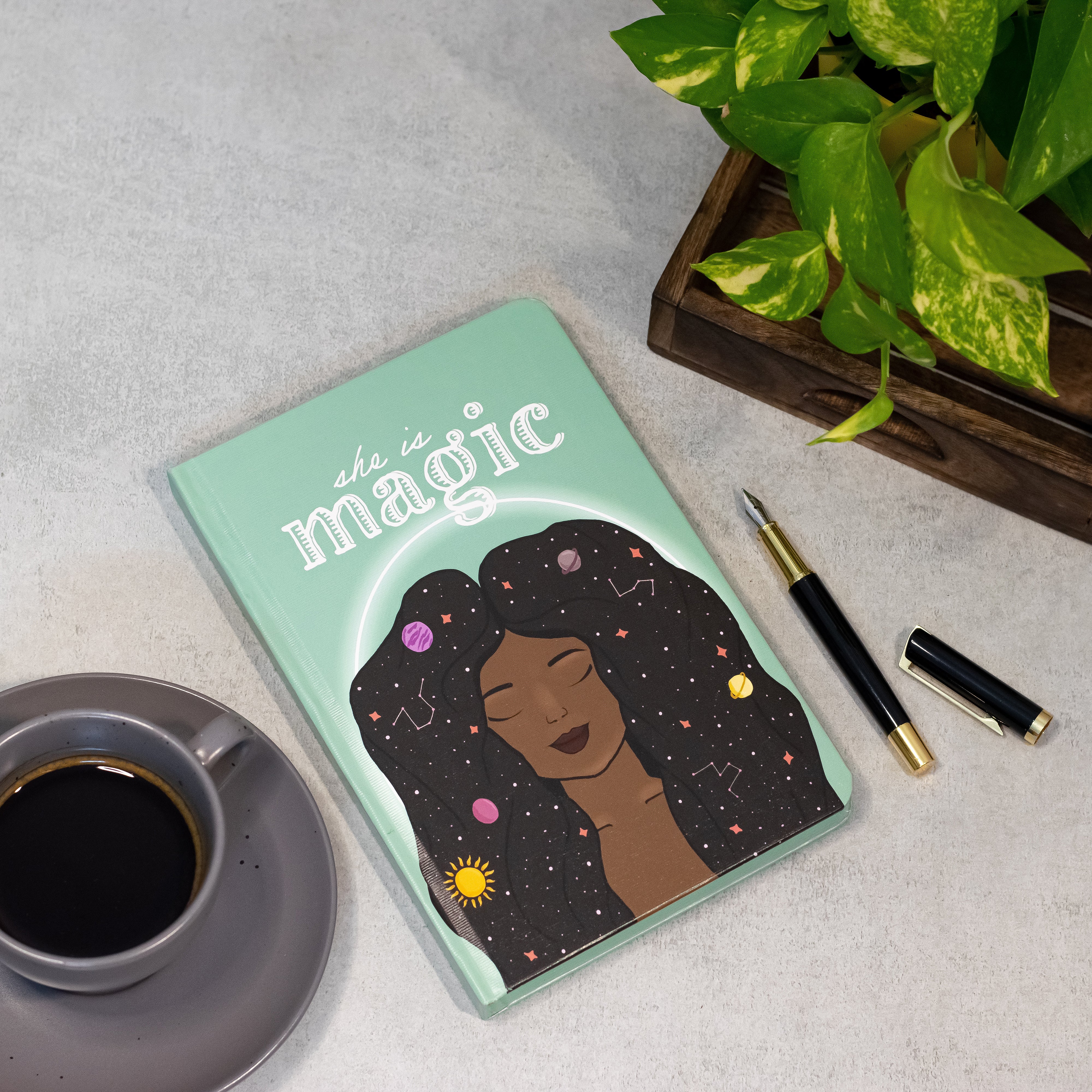 She is Magic - Designer Hard Cover Notebook - Image 7